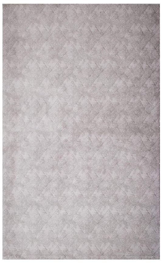 7' X 10' Gray Distressed Diamonds Area Rug