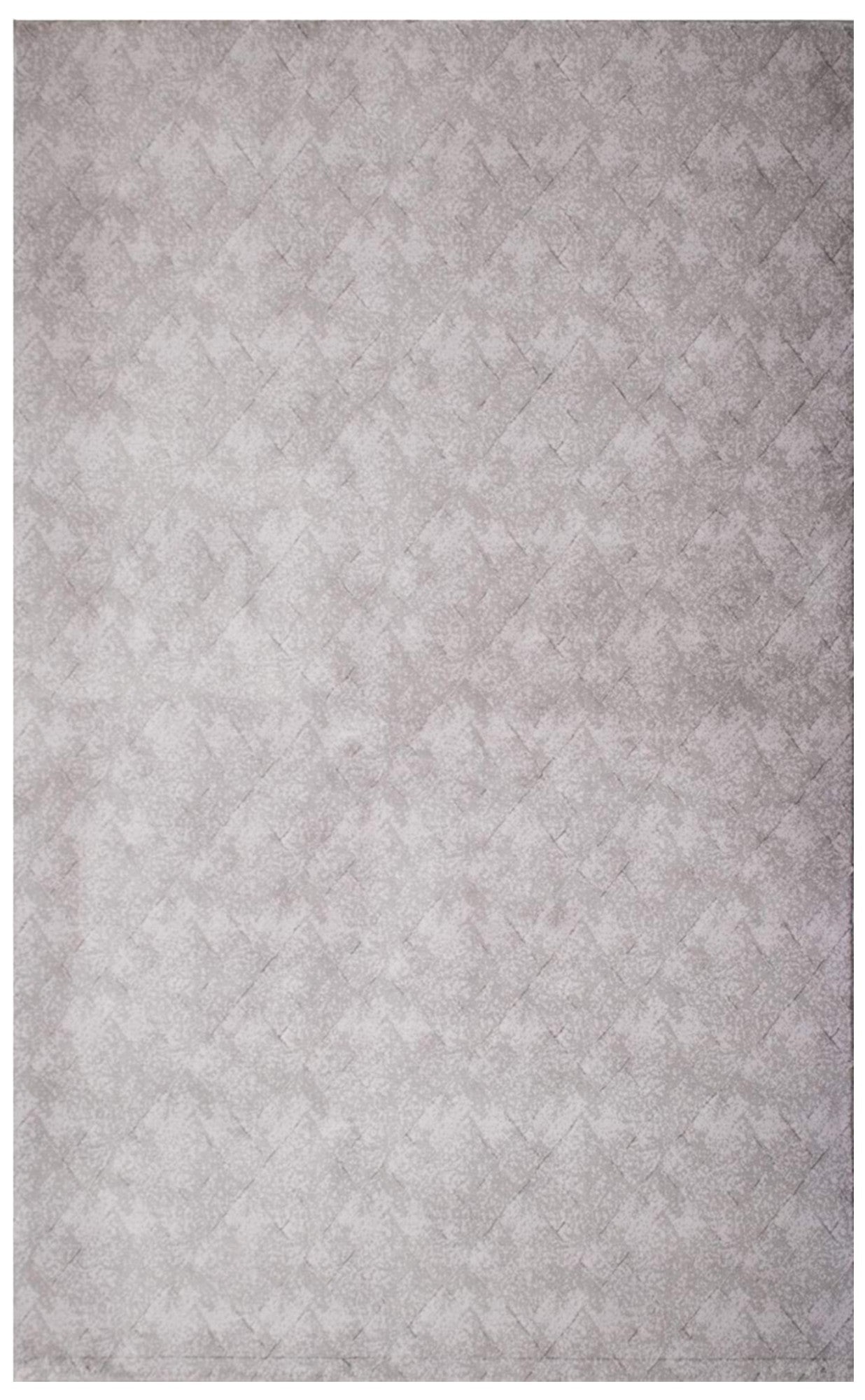 7' X 10' Gray Distressed Diamonds Area Rug