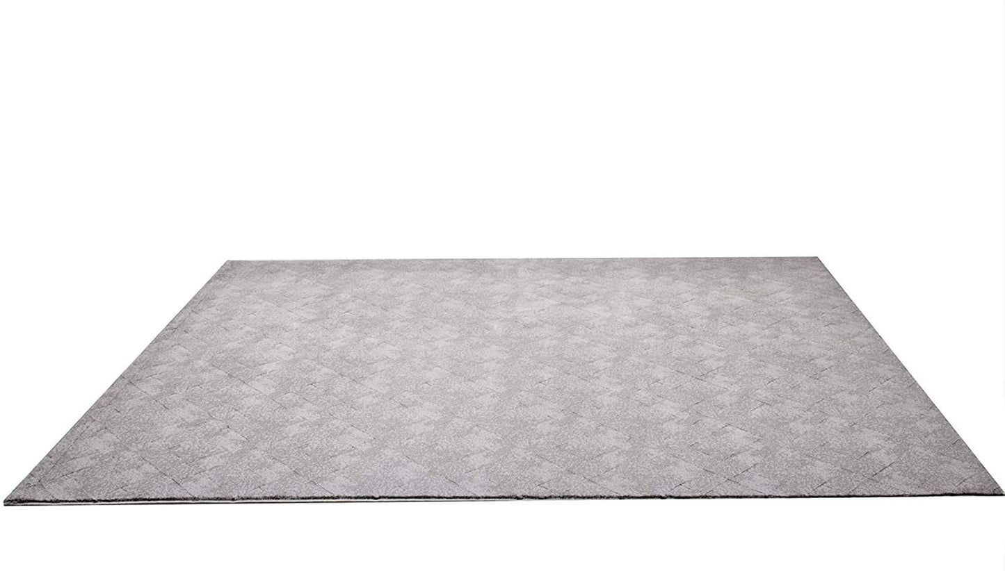 5' X 8' Gray Distressed Diamonds Area Rug