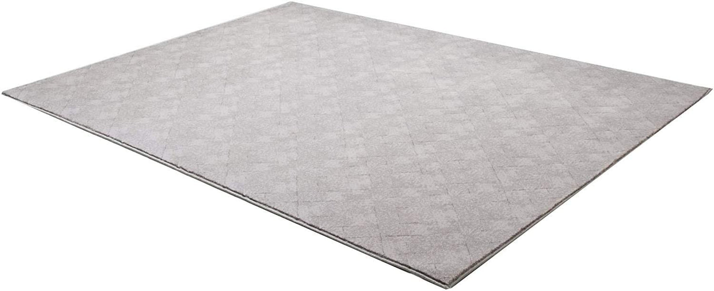 5' X 8' Gray Distressed Diamonds Area Rug