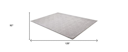 7' X 10' Gray Distressed Diamonds Area Rug