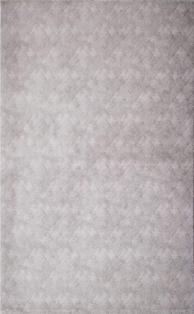 7' X 10' Gray Distressed Diamonds Area Rug