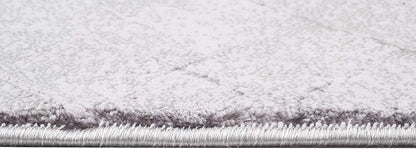 7' X 10' Gray Distressed Diamonds Area Rug