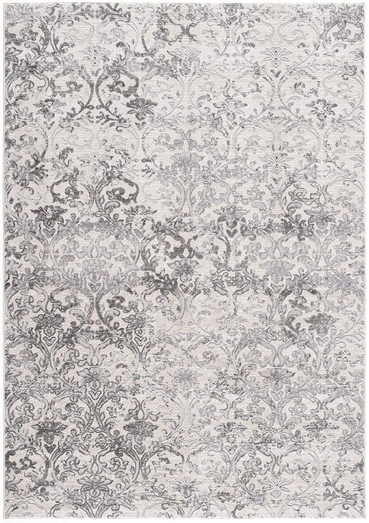 8' X 11' Cream Toile Power Loom Area Rug
