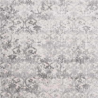 5' X 8' Cream Toile Power Loom Area Rug