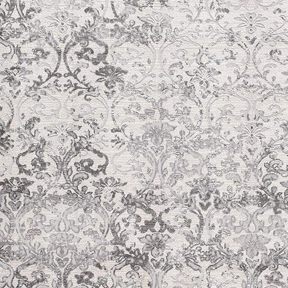 7' X 10' Cream Toile Power Loom Area Rug