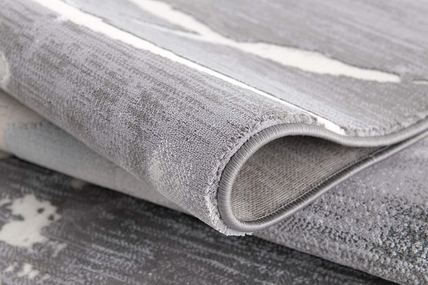 8' X 10' Gray Abstract Power Loom Area Rug