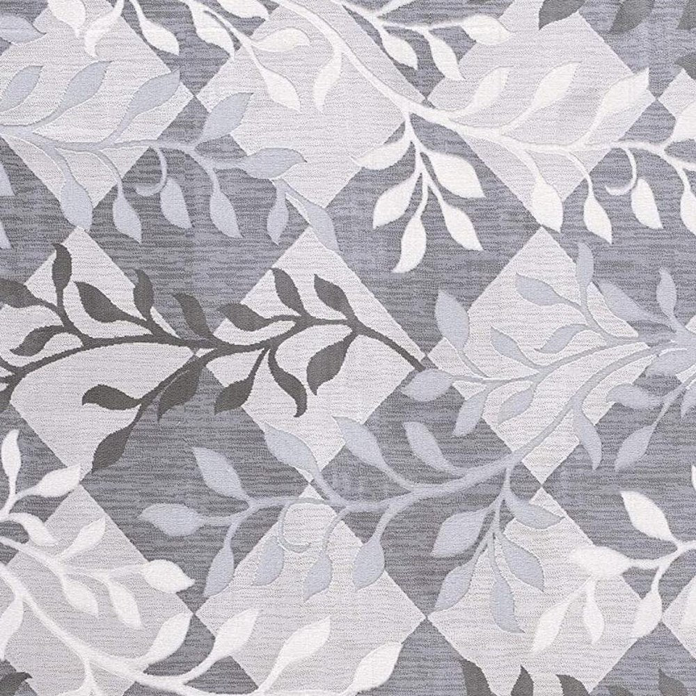 8' X 11' Gray Diamond And Vines Area Rug