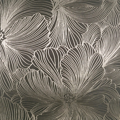 D.V. KAP HOME   24" x 24" Delhi Pillow - Grey Floral, Glam, Transitional    - 3936-G-2424