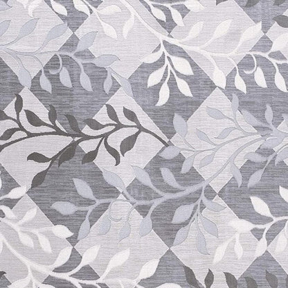 8' X 11' Gray Diamond And Vines Area Rug