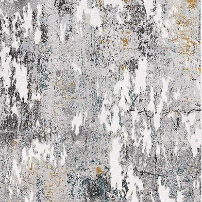 6' X 9' Gray Abstract Power Loom Area Rug