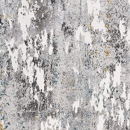 6' X 9' Gray Abstract Power Loom Area Rug