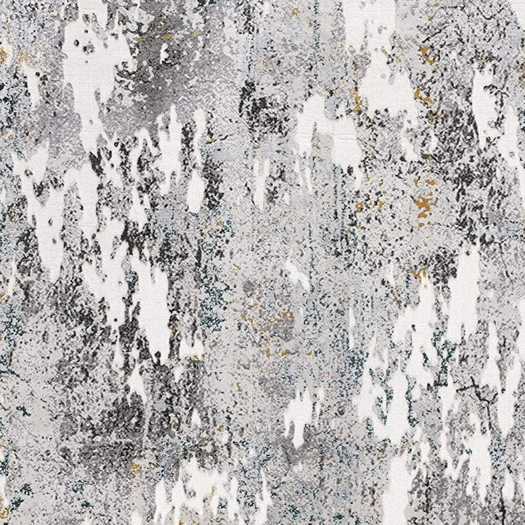 6' X 9' Gray Abstract Power Loom Area Rug