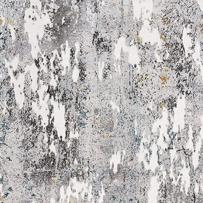 6' X 9' Gray Abstract Power Loom Area Rug