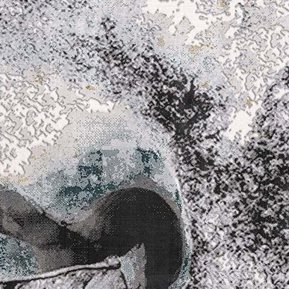 8' X 10' Gray Abstract Power Loom Area Rug