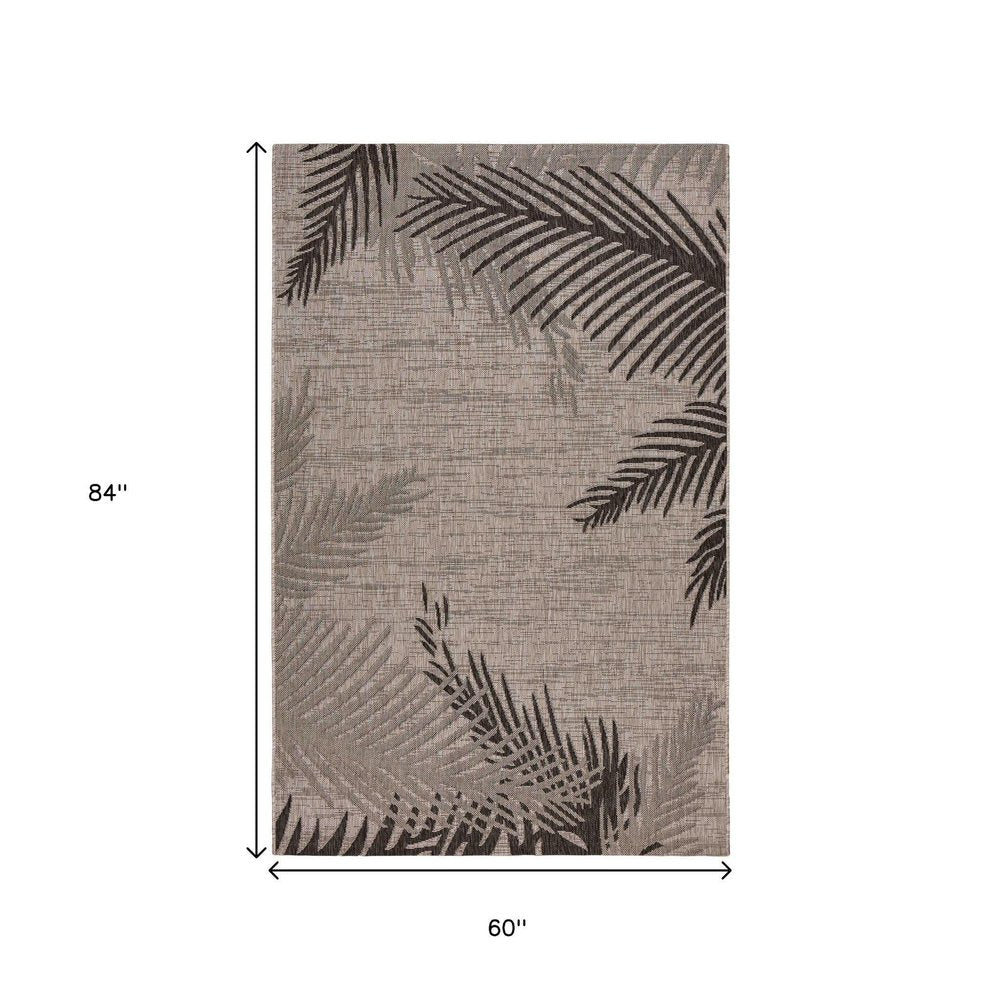 8' X 9' Beige Indoor Outdoor Area Rug