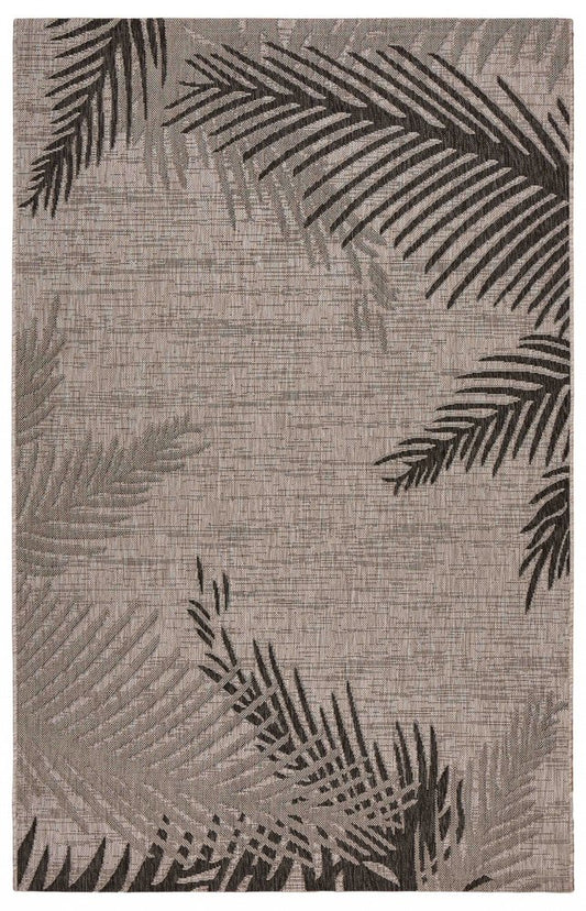 5' X 7' Beige Indoor Outdoor Area Rug