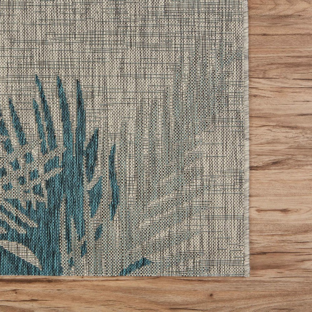 8' X 9' Gray Indoor Outdoor Area Rug