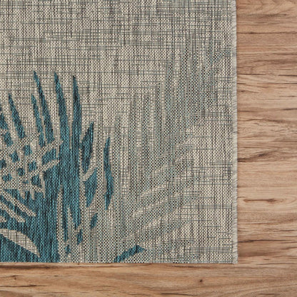 8' X 9' Gray Indoor Outdoor Area Rug