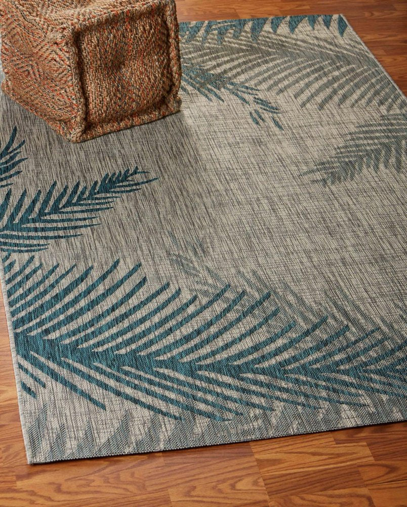 8' X 9' Gray Indoor Outdoor Area Rug