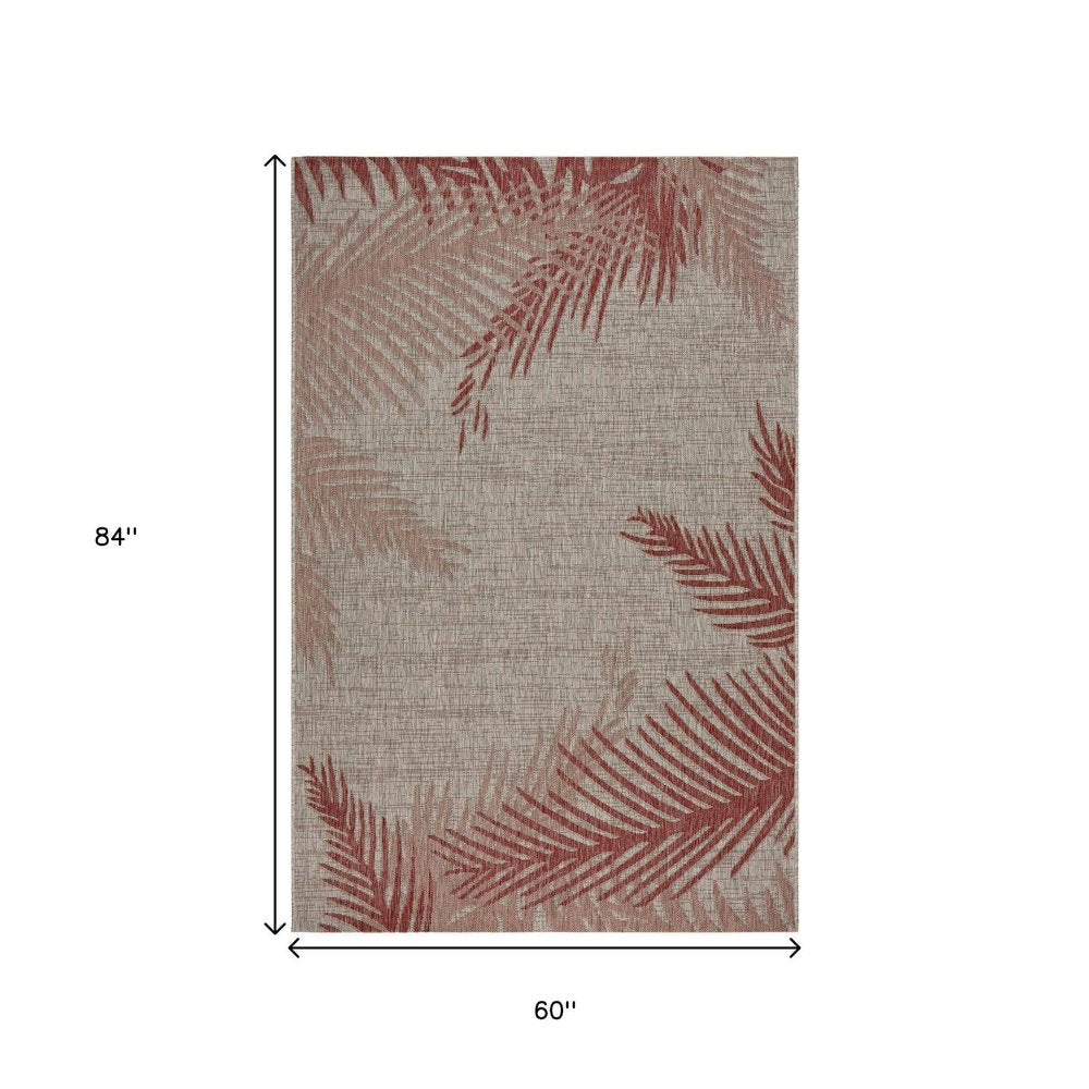 8' X 9' Beige Indoor Outdoor Area Rug