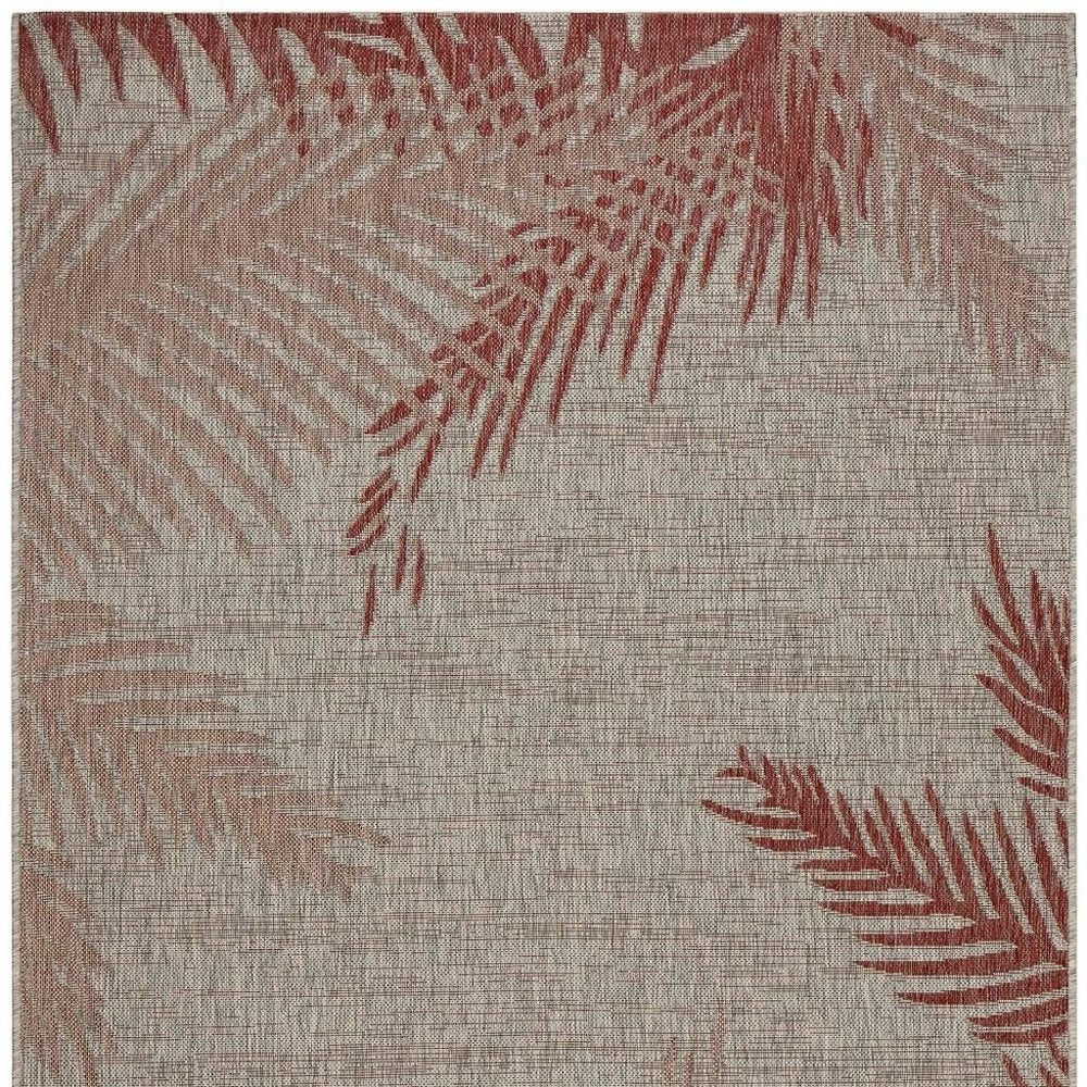 5' X 7' Beige Indoor Outdoor Area Rug