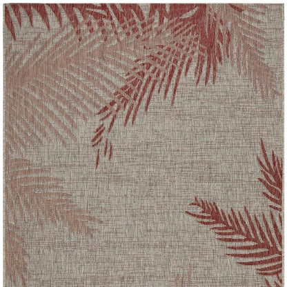 5' X 7' Beige Indoor Outdoor Area Rug