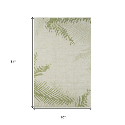 8' X 9' Beige Indoor Outdoor Area Rug