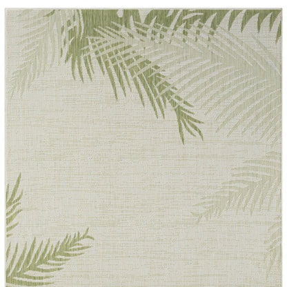5' X 7' Beige Indoor Outdoor Area Rug