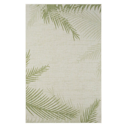 5' X 7' Beige Indoor Outdoor Area Rug