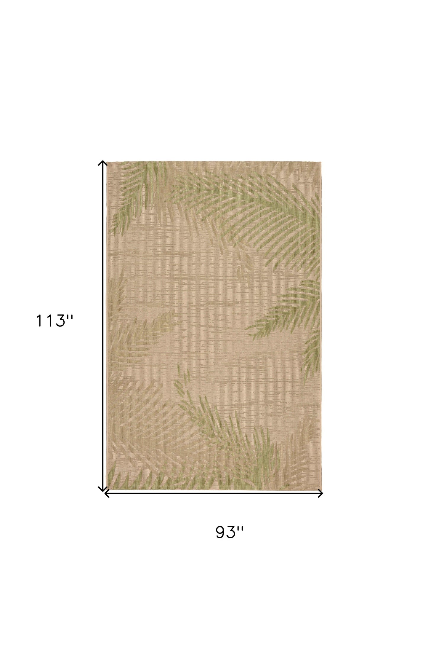 5' X 7' Beige Floral Indoor Outdoor Area Rug