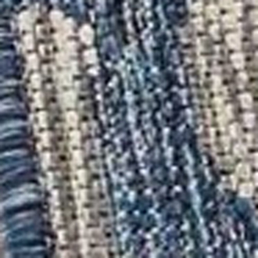 8' X 9' Blue And Gray Indoor Outdoor Area Rug