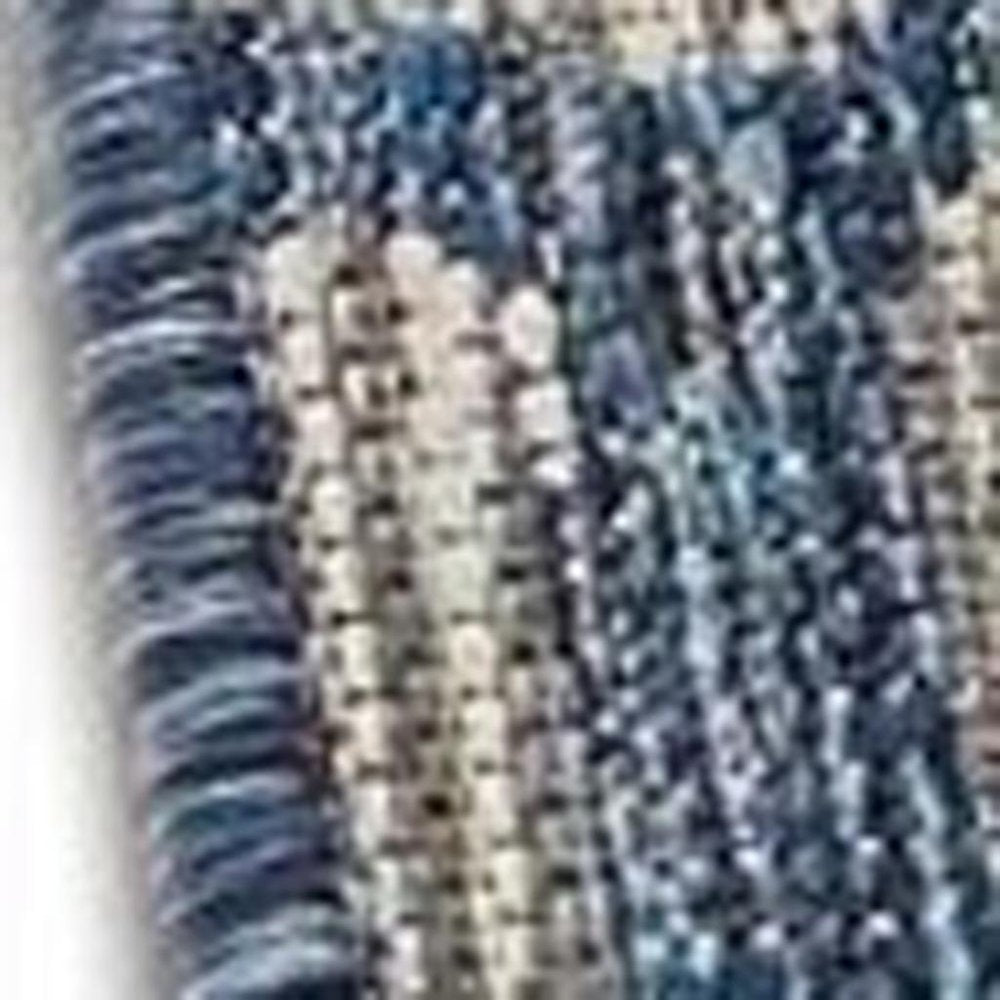 5' X 7' Blue And Gray Indoor Outdoor Area Rug