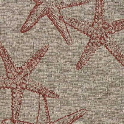 5' X 7' Beige Indoor Outdoor Area Rug