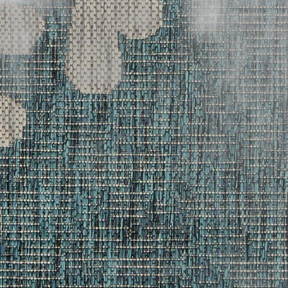 8' X 9' Blue Indoor Outdoor Area Rug