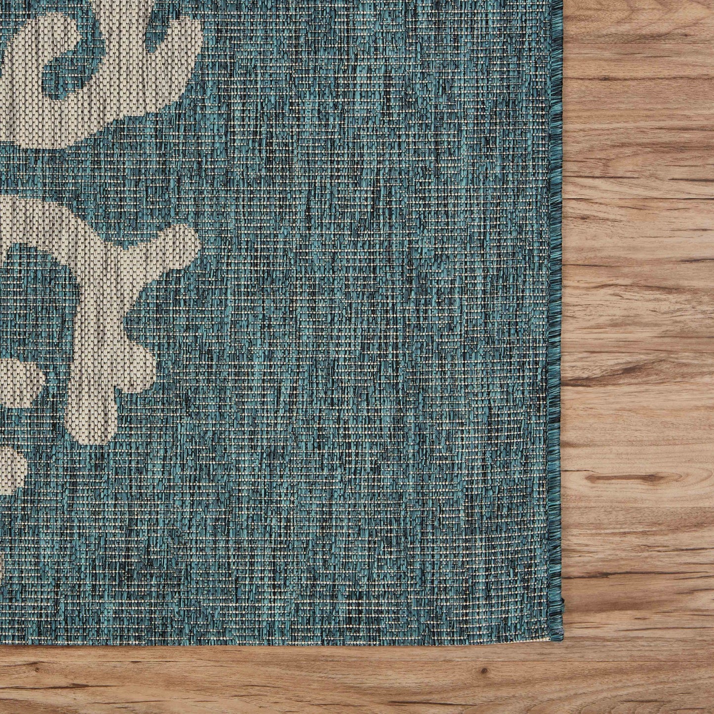 5' X 7' Blue Indoor Outdoor Area Rug