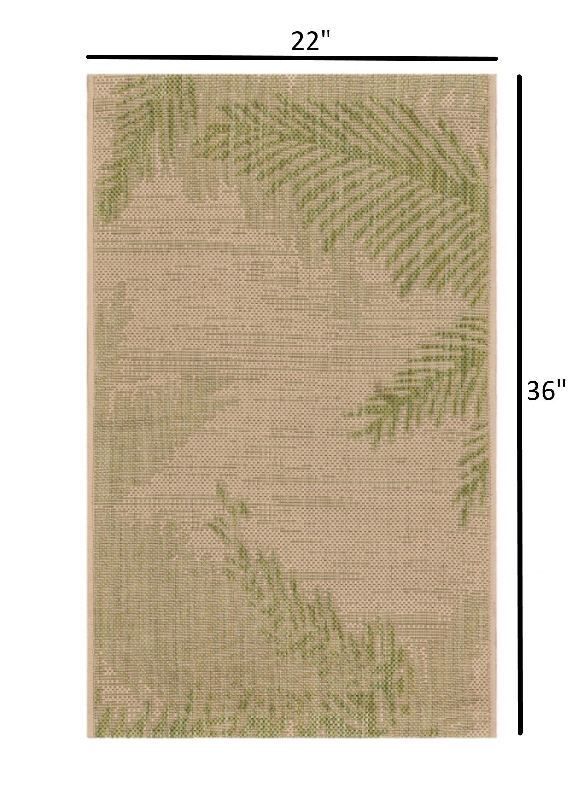 5' X 7' Beige Floral Indoor Outdoor Area Rug