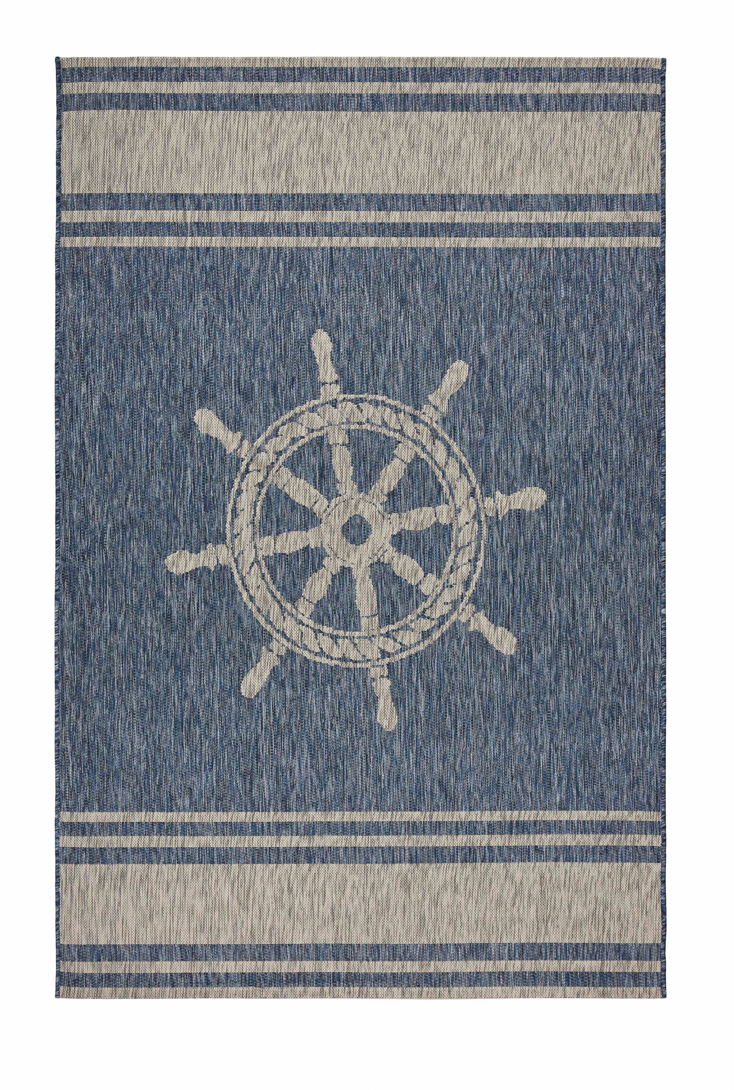 8' X 9' Blue And Gray Indoor Outdoor Area Rug