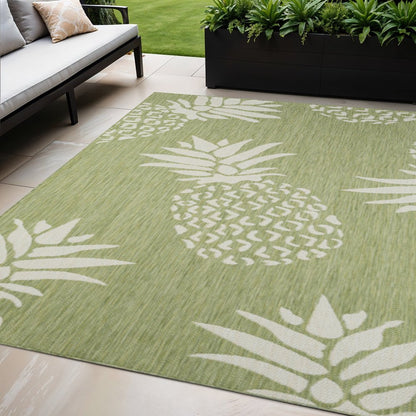 8' X 10' Green Indoor Outdoor Area Rug
