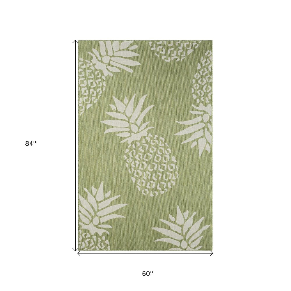 8' X 10' Green Indoor Outdoor Area Rug