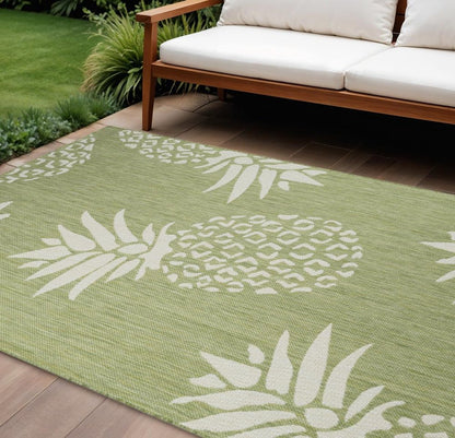 8' X 10' Green Indoor Outdoor Area Rug