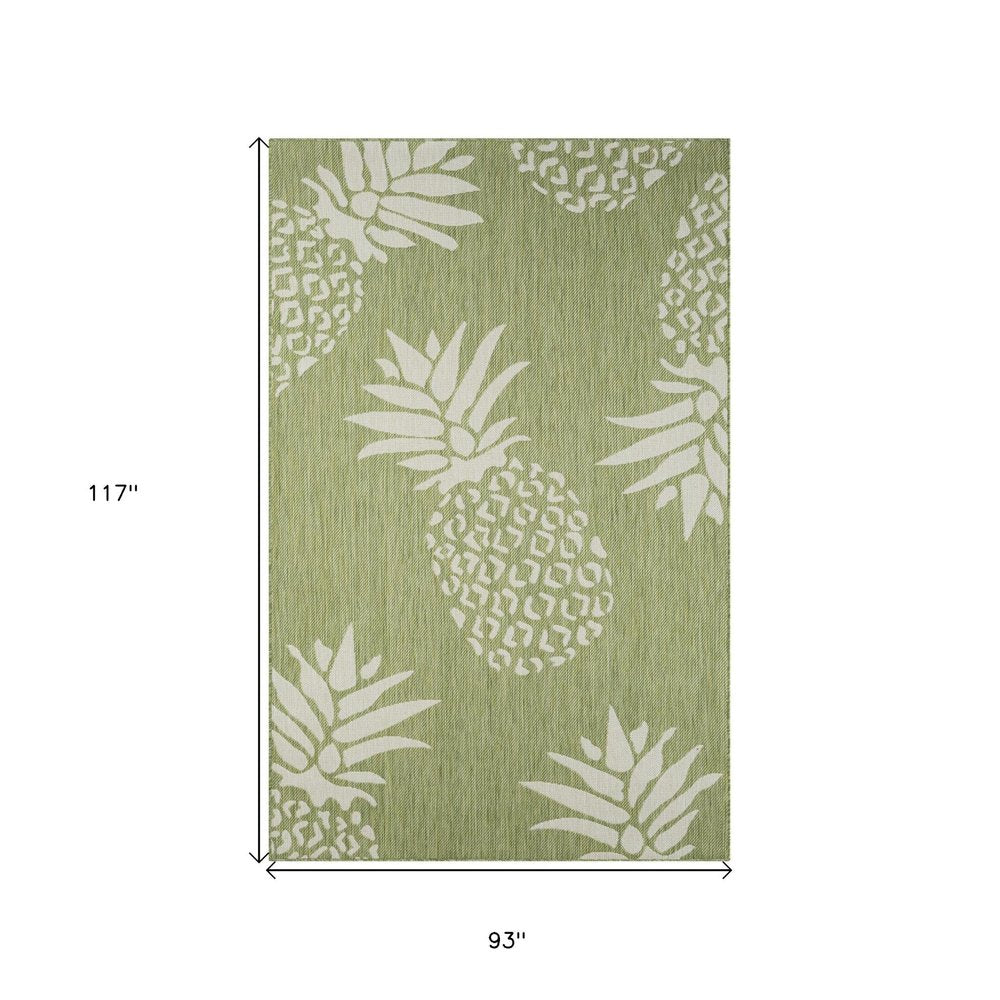 8' X 10' Green Indoor Outdoor Area Rug