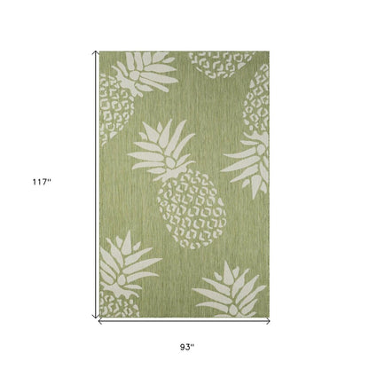 8' X 10' Green Indoor Outdoor Area Rug