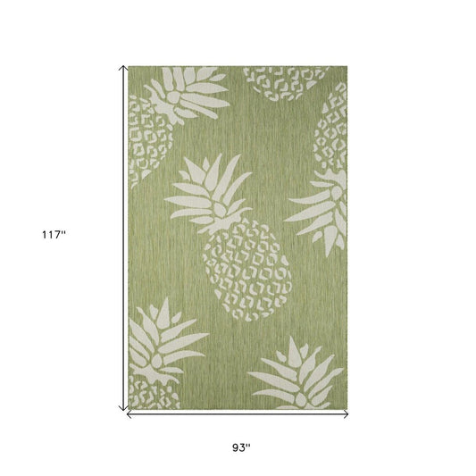 8' X 10' Green Indoor Outdoor Area Rug