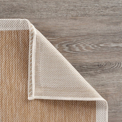 5' X 7' Beige Flamingo Indoor Outdoor Area Rug