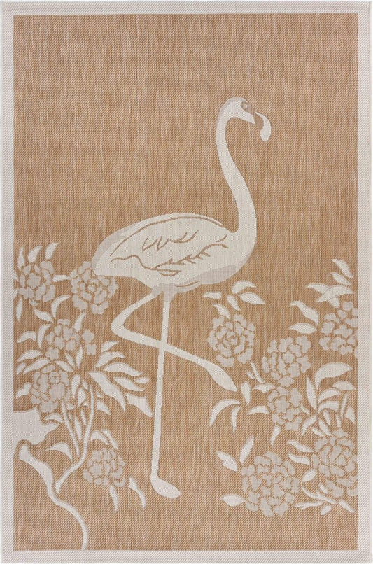 8' X 10' Beige Indoor Outdoor Area Rug
