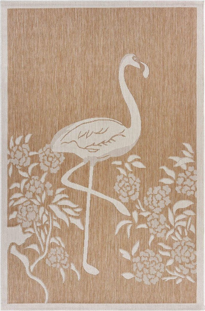 8' X 10' Beige Indoor Outdoor Area Rug
