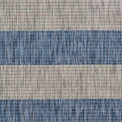 5' X 7' Blue And Gray Indoor Outdoor Area Rug