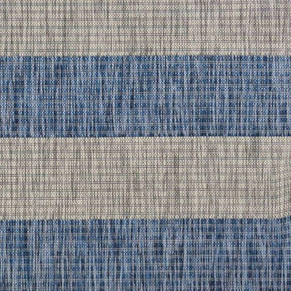8' X 10' Blue And Gray Indoor Outdoor Area Rug