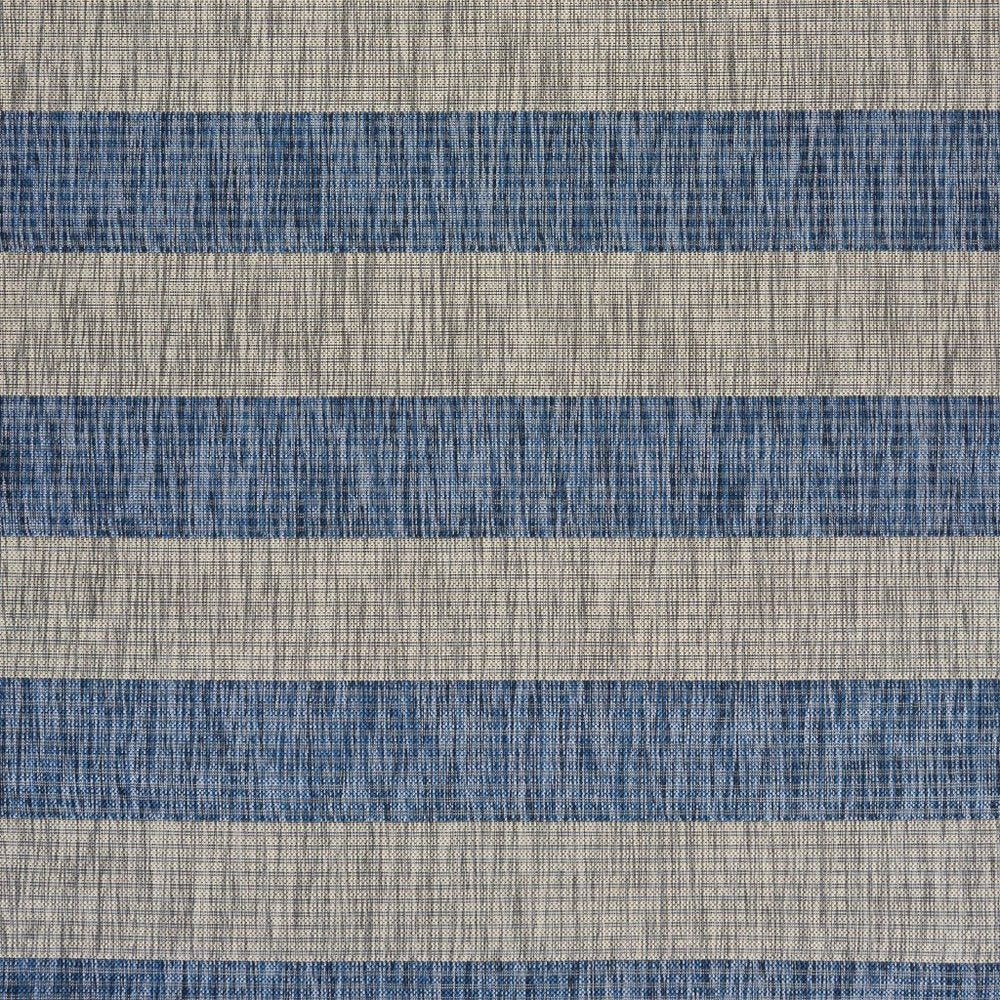 8' X 10' Blue And Gray Indoor Outdoor Area Rug